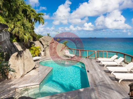 LOCATION 3CH VILLA ACAÏ VUE SUR LE LAGON TURQUOISE DES CARAIBES A FLAMANDS – SAINT BARTHELEMY 