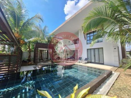 VILLA 4 CH AVEC PISCINE A DEBORDEMENT EN LOCATION AU DOMAINE VICTORIA A GRAND BAIE – ILE MAURICE