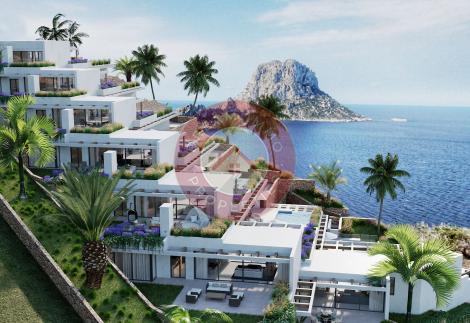 LUXUEUSES VILLAS AVEC PISCINES PRIVEES ET VUES MER & COUCHER DE SOLEIL A IBIZA - ESPAGNE