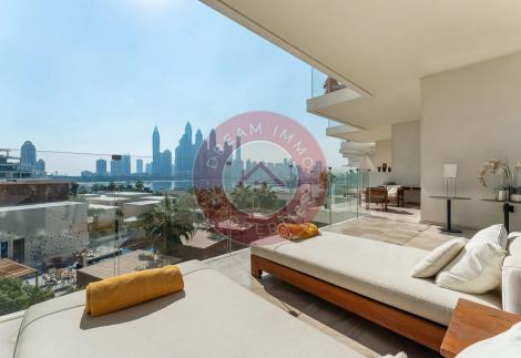 VUE MER & MARINA ! LUXUEUX APPARTEMENT AVEC ACCES PLAGE & HOTEL FIVE PALM JUMEIRAH - DUBAI